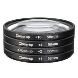 58MM Macro Close Up Filter Lens Kit +1 +2 +4 +10 For Canon Eos 700D 650D 600D 550D 500D 1200D 1100D