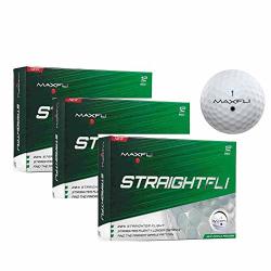 Maxfli Straightfli Golf Balls - Longer Straight Flight Distance Gloss White - 36 Balls