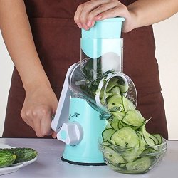 Vegetable Spiralizer Vegetable Spiral Slicer Salad Maker With 3 Round Stainless Steel Blades
