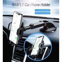 Smbyq Car Phone Mount Adjustable Car Phone Holder For Dashboard Windshield Compatible Iphone XS MAX XS XR X 8 8PLUS 7 7PLUS 6S 6P 5S Galaxy S6 S7 S8 S9 Google Huawei