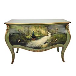Wooden Peacock Bombay Chest Of Drawers