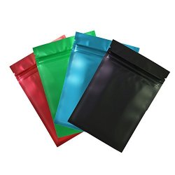 QQStudio Qq Studio 100 Multiple Size & Colors Flat Zip Lock Bags Med 3.9"X5.9" Mixed translucent
