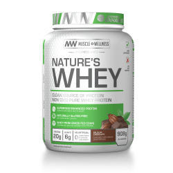 Muscle Wellness Natures Whey Protein 3kg - 120 Servings - Superfood Enhanced Protein Chocolate