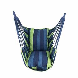 Tinani Hanging Rope Hammock Chair Hanging Chair Indoor Swing Porch Chair For Yard Bedroom Patio Porch Indoor Outdoor Blue