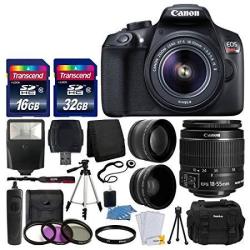 Canon Eos Rebel T6 Digital Slr Camera With 18-55MM Ef-s F 3.5-5.6 Is II Lens + 58MM Wide Angle Lens + 2X Telephoto Lens +