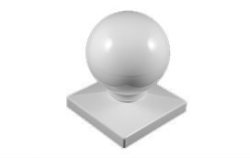 5" X 5" Vinyl Fence Post Cap Ball Dome - White