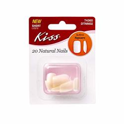 Kiss Acrylic Plain 20 Nails 1 Pack Active Square
