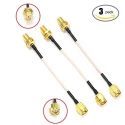 Odiysurveil Tm 3-PACK Sma Extension Cable Rf Antenna Sma Female To Sma Male RG316 Coaxial Cable Adapter 20CM 7.9"