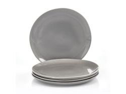Dinner Plates Set Of 4 Dipped Grey