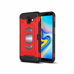 Samsung Galaxy J6 Plus Case Ikuboo Protective Wallet Case Tpu+pc Back Cover Case With Card Holder For Samsung Galaxy J6 Plus-red