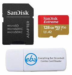 Sandisk 128GB Sdxc Micro Extreme Memory Card And Sd Adapter Bundle Works With Samsung Galaxy S10 S10+ S10E Phone Class 10 A2 SDSQXA1-128G-GN6MA Plus