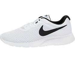 Nike Men's Tanjun Running Sneaker White black 10