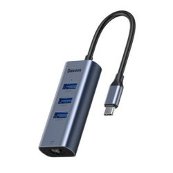 BASEUS 4 In 1 USB -c Type-c Hub Adapter With 3 USB 3.0 Ports RJ45 Gigabit Network Port For Type-c L