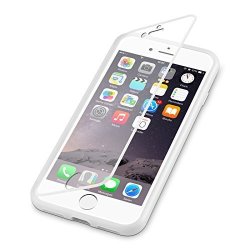 Iphone 7 Case Jammylizard Tpu Silicone Flip Cover For Iphone 7 White With Integrated Screen Protector