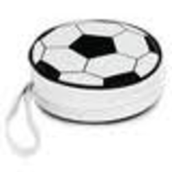 UniQue Soccer Ball 24-CD Wallet in Blue White