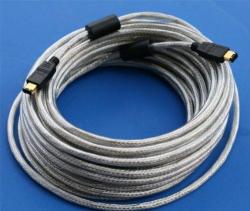 Pccables.com 50FT 15M Firewire Cable Silver 6PIN 6PIN 15 Meter