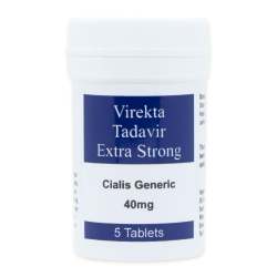 Virekta Tadavir Extra Strong Cialis Generic 40MG In 5 Or 20 Tablets - 5 Tablets