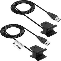 Rovtop Fitbit Alta Hr Charger With Reset Button 2 Packs 100CM 3.3FT Replacement USB Charger Charging Cables For Fitbit Alta Hr Not For Fitbit Alta