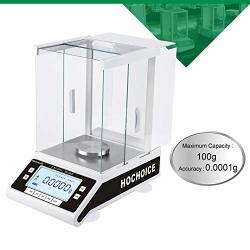 Hochoice RS232 ACCURACY:0.0001G 0.1MG Laboratory Digital Analytical Balance High-precision Electronic Scales Industrial Scale Electromagnetic Force Balance Sensor CAPACITY:100G Shipping:around 4-8DAYS