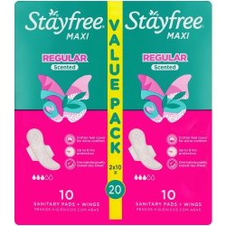 Stayfree Maxi Duo Thick Regular Unscented 20 Pads