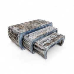 Light Weight Wooden Opium Table Set Sotran Dekorativ
