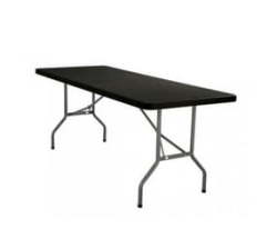 1.8M Black Folding Trestle Table