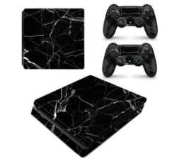 Decal Skin For PS4 Slim: Black Marble
