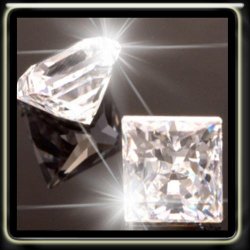 1.90ct Sparkle And Fire Top D-colour Clear White Princess Polish Precision Diamond Simulant