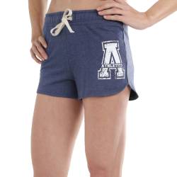 Athletico Medium Ladies A-Logo Shorts in Navy & White