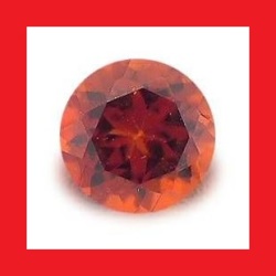 Garnet - Top Orange Red Round Facet - 0.325cts