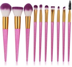 10 Pcs Colorful Makeup Brush Set Soft Eye Shadow Coutour Blending Cosmetic Make Up Tool Professional Natural Beauty Palettes Eyeshadow Brainy Popular Eyes Face