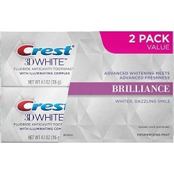 Crest 3D White Brilliance Toothpaste Vibrant Peppermint 4.1 Ounce Pack Of 2