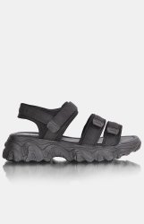 Tomtom Ladies Velcro Strap Sandals - Black - Black UK 6