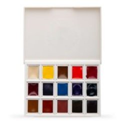 Watercolour Paint Half Pan Set Ultimate Mixing Set 15 X Half Pan Set Assorted Colours