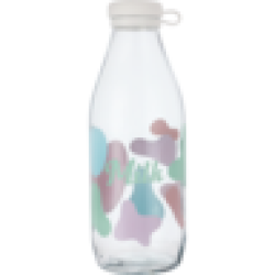 Glass Milk Bottle With Silicone Lid 1L