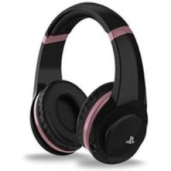 4GAMERS PS4 Rose Gold Edition Stereo Gaming Headset Black