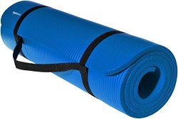 Amazonbasics 1 2-INCH Extra Thick Exercise Mat With Carrying Strap Blue