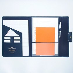 Grand Classy 8 Pockets File Holder With Ahzoa Pencil Indigo