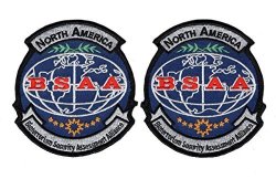 Set Of 2 Bsaa North America Resident Evil Costume Cosplay Shoulder Patch Hook