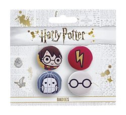 Harry Potter - Chibi Set 1 Harry Hedwig Badge Pack Parallel Import