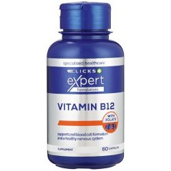 Clicks Expert Vitamin B12 & Folic Acid Tablets 60 Capsules