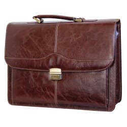Fino 9201B Faux Leather 15" Laptop Briefcase - Burgundy