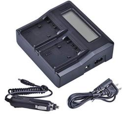 Lcd Dual Quick Battery Charger For Panasonic PV-DV101 PV-DV102 PV-DV103 PV-DV202 PV-DV203 PV-DV351 PV-DV402 PV-DV702 Digital Video Camcorder
