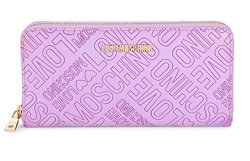 Love Moschino Logo-print Faux Leather Continental Wallet _violet