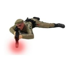 Crawling Action Figures With LED Light Gun And Sound