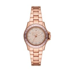Kenly Three-hand Rose Gold-tone Stainless Steel Women's Watch MK6956