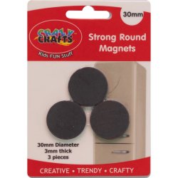 Strong Round Magnets - 30MM - 3 Pcs