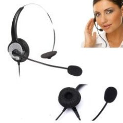 Telephone Noise Cancelling Microphone RJ11 Connector Headset Office Call Centre
