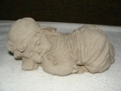 Absolutely Adorable Stone Sleeping Baby : Garden Ornament Or Paperweight