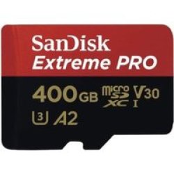 SanDisk Extreme Pro Microsdhc sdxc Uhs-i 400GB + Sd Adapter + Rescue Pro Deluxe Memory Card